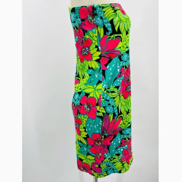Lilly Pulitzer Whitaker Skip in It dress one shoulder long sleeve floral Size Sm - Picture 4 of 8